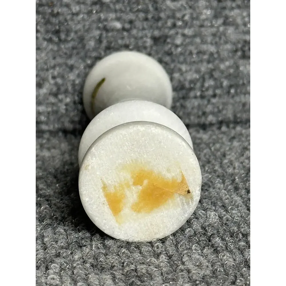Vintage white marble bud vase 4.5” minimalist classic midcentury farmhouse